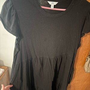 Time and Tru Black Short Sleeve Dress